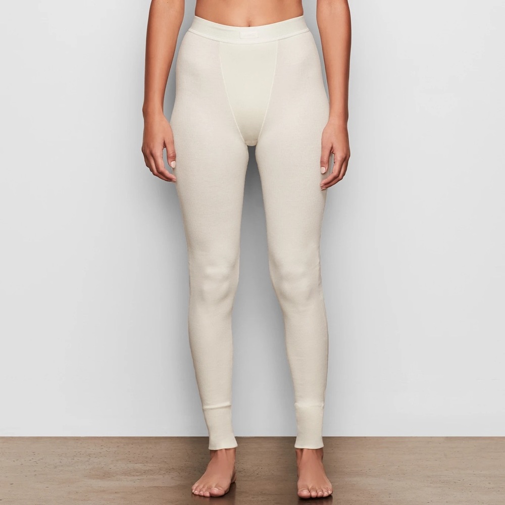 Skims cotton rib leggings bone